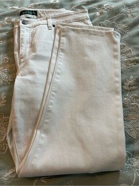 Ralph Lauren White Straight Leg Women's Jeans